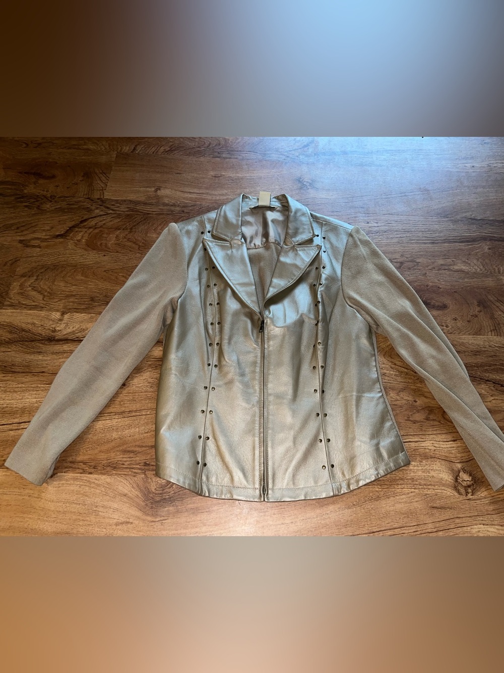 Nygard Collections Petites Medium Tan Leather Jacket vintage